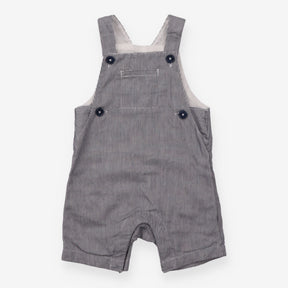 Blue Striped Dungarees with Blue Buttons