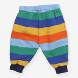 Cuffed Jogger Multicoloured Strip and Orange Strin