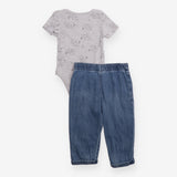 Lion Bodysuit and Jeans Outfit 
