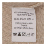 Midi Sweater Dress Cream & Brown Merino Wool, Silk