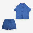 Shirt with Bow and Short Blue Outfit