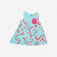 Teal floral summer dress 