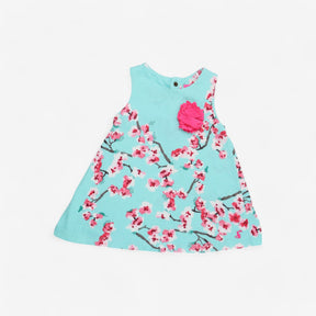 Teal floral summer dress 