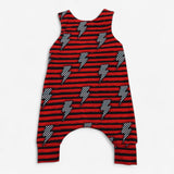 Romper The Punky Leopard Red and Black Striped wit