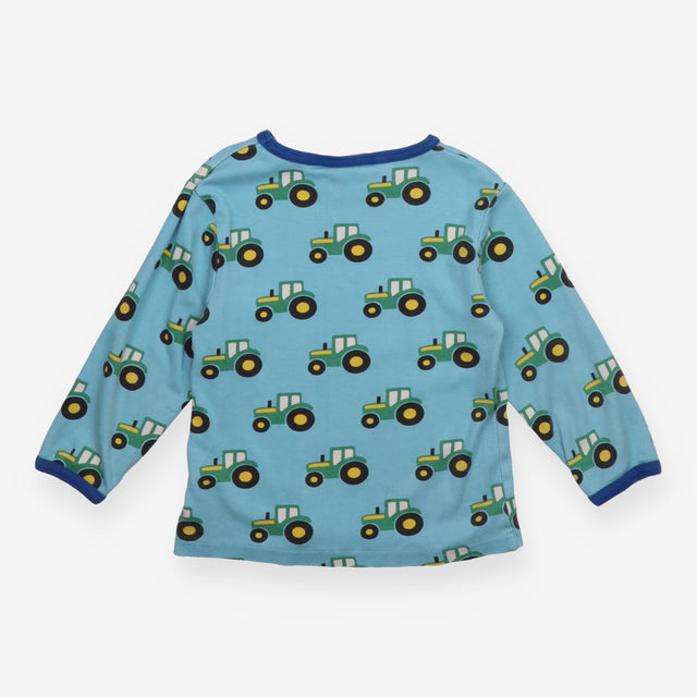 T-shirt long sleeve blue tractor
