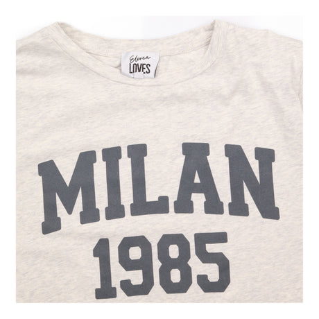 Grey Marl Tee Shirt ''Milan 1985''
