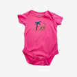 Pink Short Sleeve Monkey Bodysuit