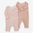 2 pack footless sleepsuits floral/striped