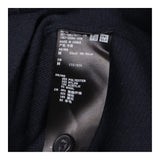 Cardigan Navy Button Front Long Sleeve Minimal Kni