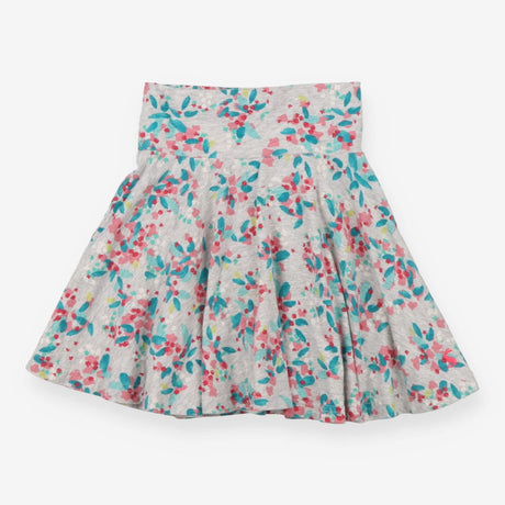 Grey Flowers Skirt