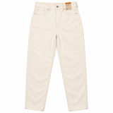 Jeans Cream Ecru High Rise Mom Straight Stretch De