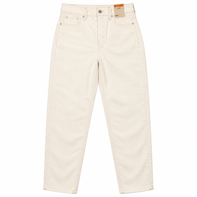 Jeans Cream Ecru High Rise Mom Straight Stretch De
