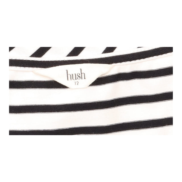 Dress Striped V-Neck Short Sleeve Black White