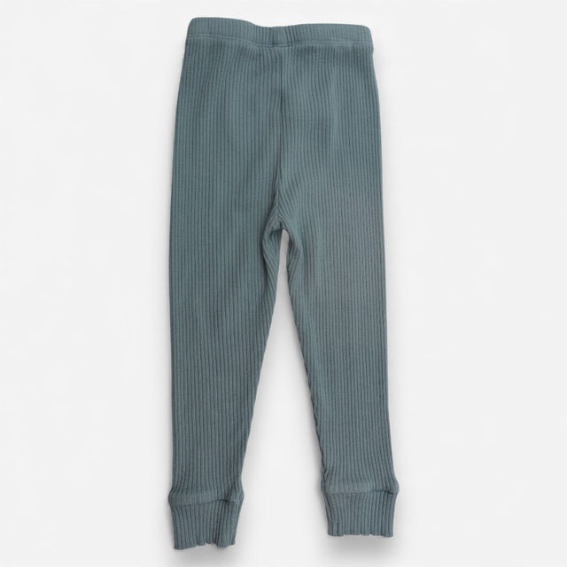 Leggings ribbed bluey green