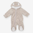 Cream Fleece Pramsuit Star Lining