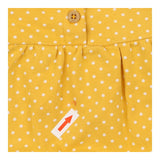 Dress Jersey Yellow with White Spots and Buttons
