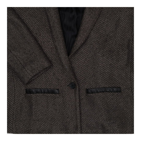 Blazer Textured Grey Open Front Jacket