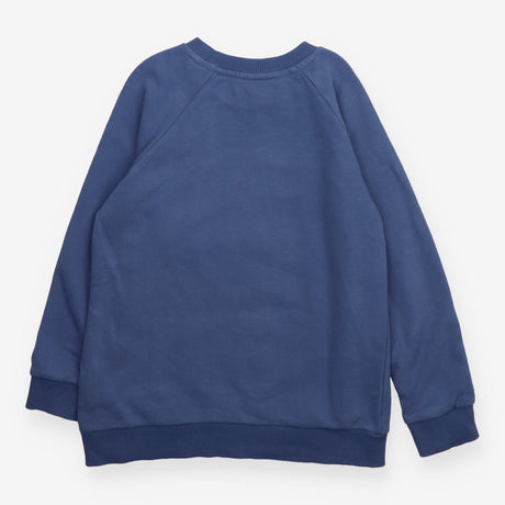 Blue sweater with dragon and castle