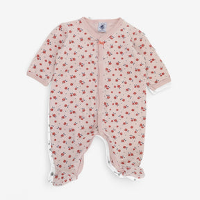 Sleepsuit pink flowers 