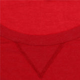 Red Scoop Neck Long Sleeve Top Viscose Stretch Jer