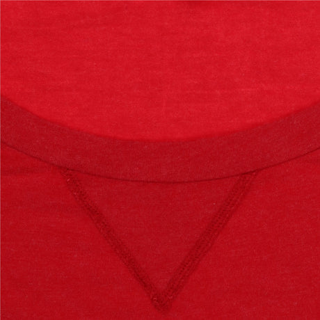 Red Scoop Neck Long Sleeve Top Viscose Stretch Jer