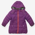 Puffer jacket purple orange zips