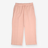 Wide-Leg Joggers in Pink Premium Interlock Jersey 