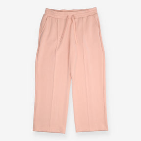Wide-Leg Joggers in Pink Premium Interlock Jersey 