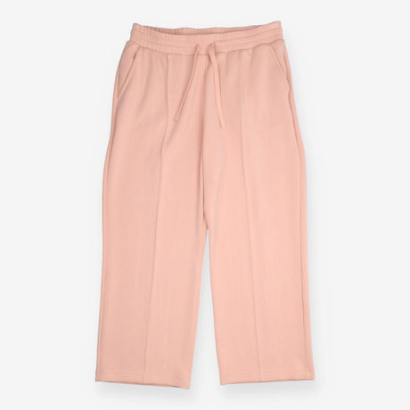 Wide-Leg Joggers in Pink Premium Interlock Jersey 
