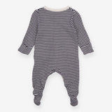 Sleepsuit Navy Stripe Fox Applique