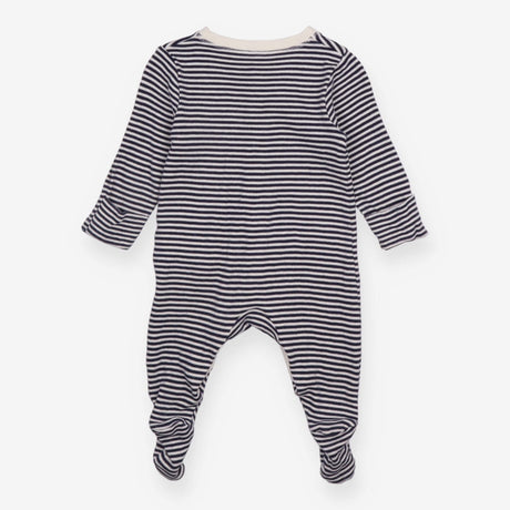 Sleepsuit Navy Stripe Fox Applique