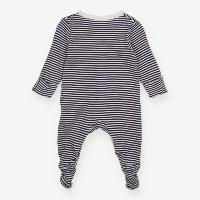 Sleepsuit Navy Stripe Fox Applique