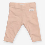 Legging Peach with ruffle bottom and Bow in the ba