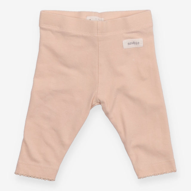 Legging Peach with ruffle bottom and Bow in the ba