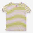 Green Striped T-shirt with Pink Bow