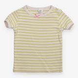 Green Striped T-shirt with Pink Bow