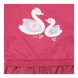 Sweater jersey dark Pink swans tuille frill