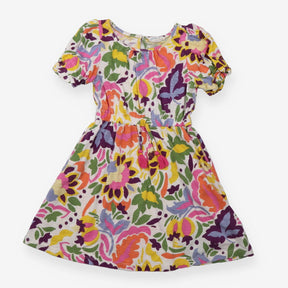 Dress jersey SS bold flowers