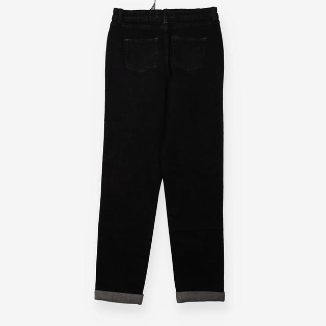 Black jeans with blue stitching
