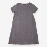 A Line Dress Charcoal Grey Short Sleeve