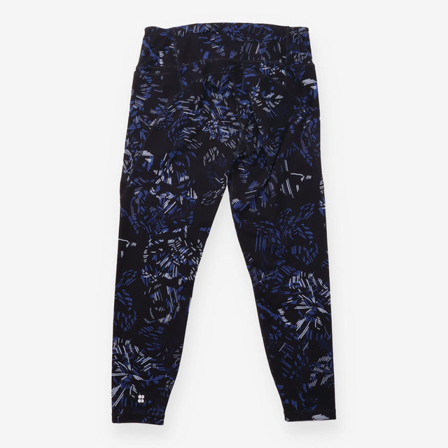 Blue Abstract Print High Waisted Leggings