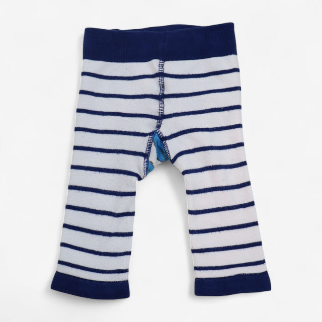 Knit Leggings Blue and White Stripe with Peter Rab