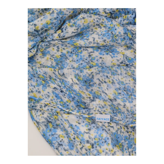 Blue and Yellow Ditsy Floral Lightweight Scarf