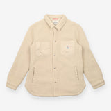 Cream Lucia Recycled Sherpa Fleece Shirt Jacket