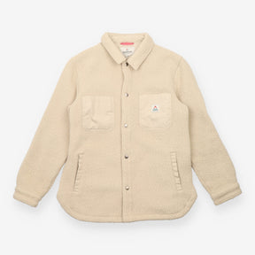 Cream Lucia Recycled Sherpa Fleece Shirt Jacket