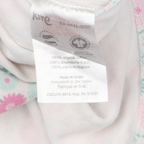 Dress LS white long stem flowers attached body