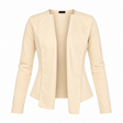 Beige Fine Knit Vega Drapey Open Front Waterfall C