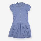 Summer dress blue check button down