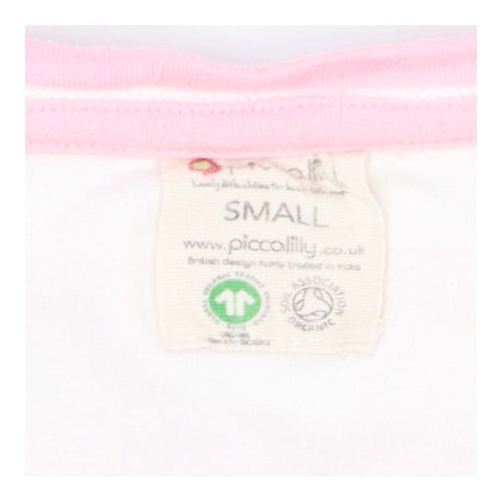 Organic Cotton Pink Stripe T‑Shirt – Open Neck