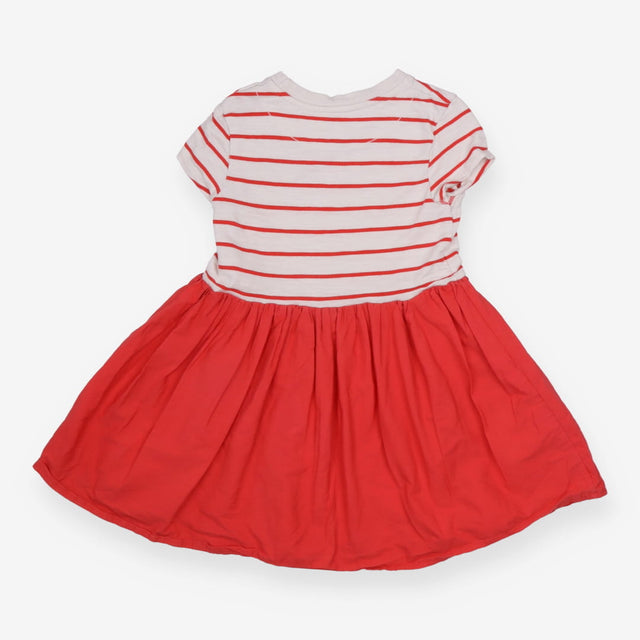 Red Striped Dress with Sequin Cherry